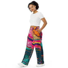 Load image into Gallery viewer, All-over print unisex wide-leg pants