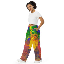 Load image into Gallery viewer, All-over print unisex wide-leg pants