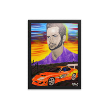 Load image into Gallery viewer, Paul Walker Art Framed poster