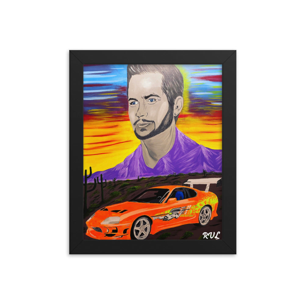 Paul Walker Art Framed poster
