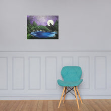 Load image into Gallery viewer, Night Wolf Photo paper poster