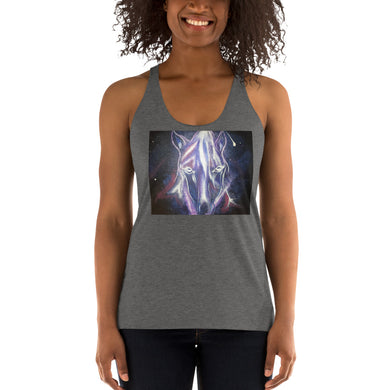 Women's Racerback Tank Horse Galaxy Art