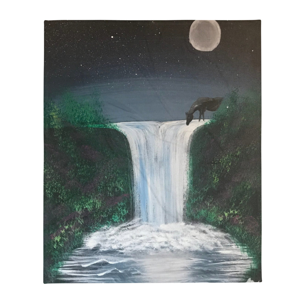 Waterfall Horse Throw Blanket