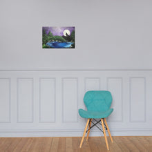 Load image into Gallery viewer, Night Wolf Photo paper poster