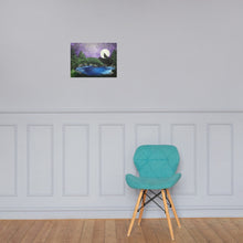 Load image into Gallery viewer, Night Wolf Photo paper poster