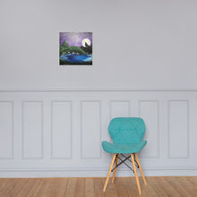 Load image into Gallery viewer, Night Wolf Photo paper poster