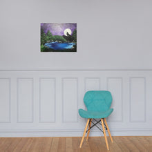 Load image into Gallery viewer, Night Wolf Photo paper poster