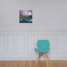 Load image into Gallery viewer, Night Wolf Photo paper poster