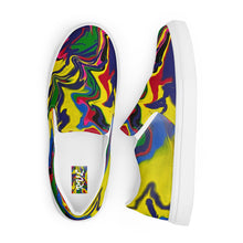 Load image into Gallery viewer, Yellow Waves Women’s slip-on canvas shoes